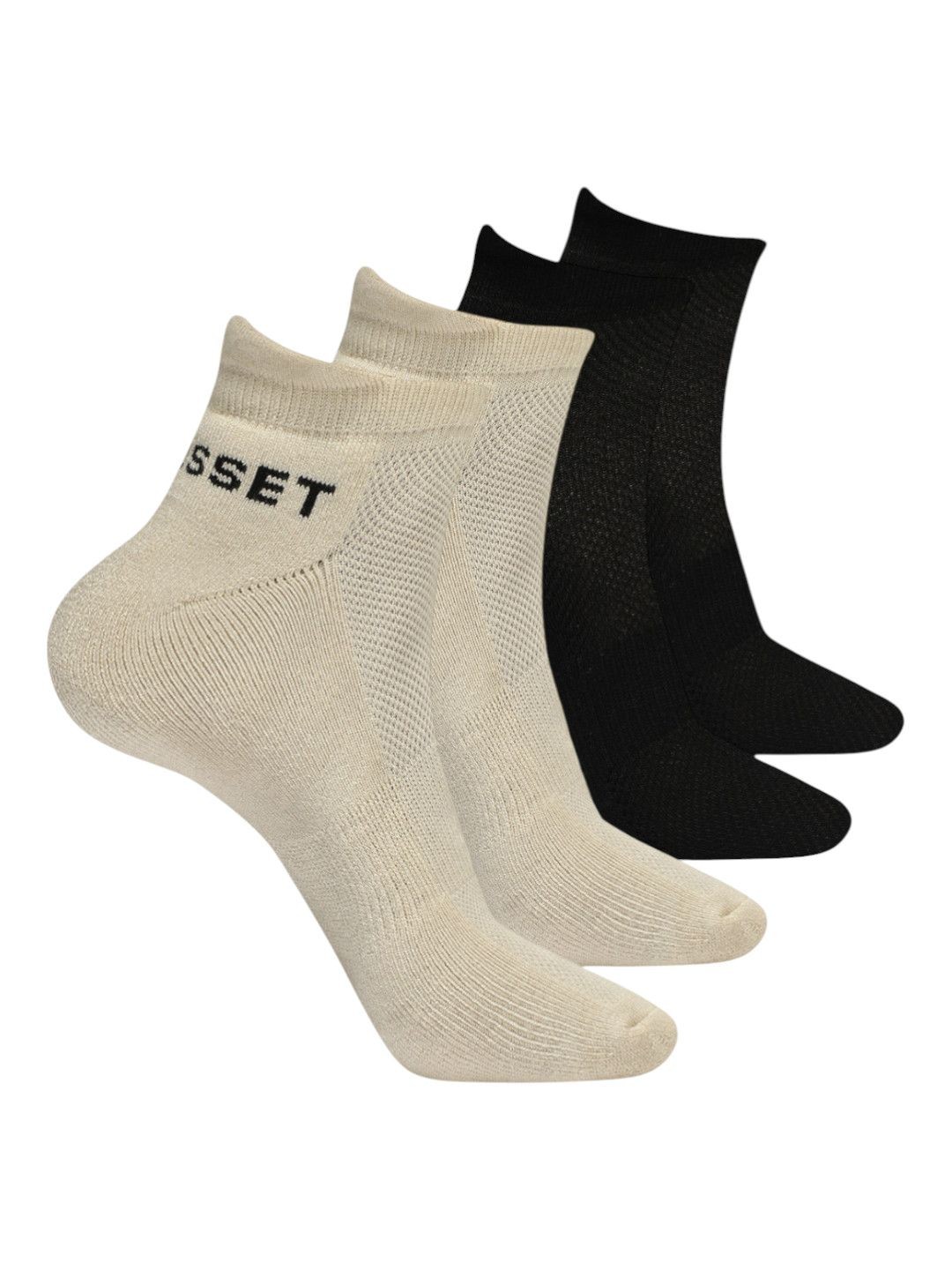 

CRUSSET Men Pack of 4 Bamboo Super Soft & Odour Free Breathable Ankle Length Socks, Black