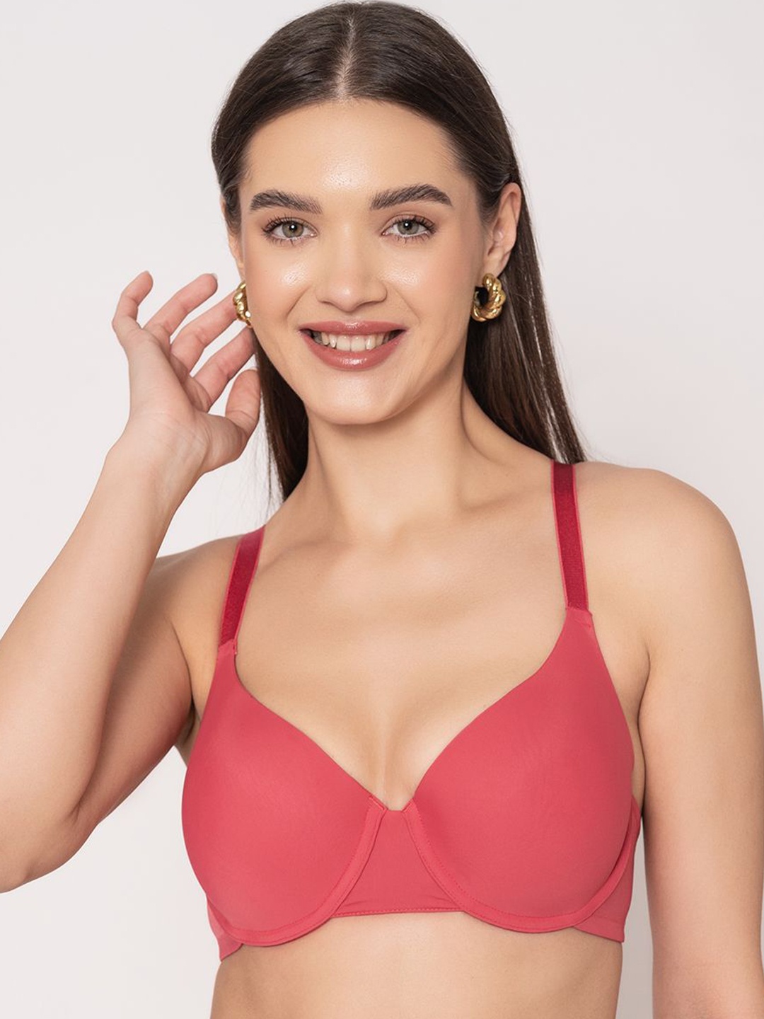 

Chelvet Women Full Coverage Underwired Lightly Padded Bra, Rose