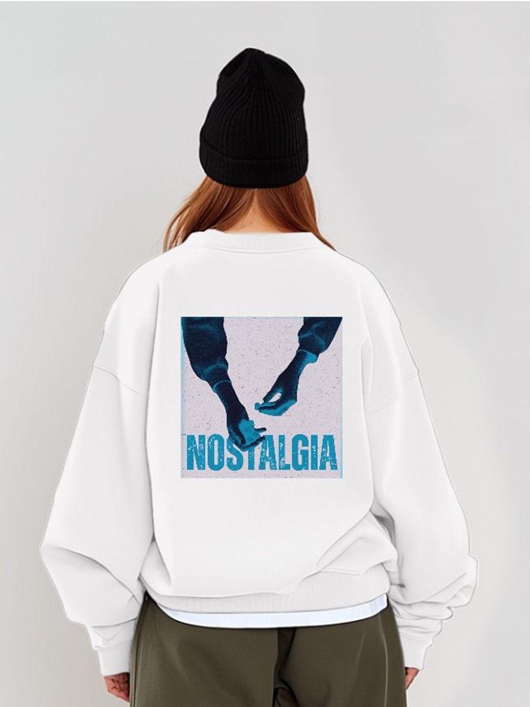 

TheBTclub Women Printed NOSTALGIA Sweatshirt, White