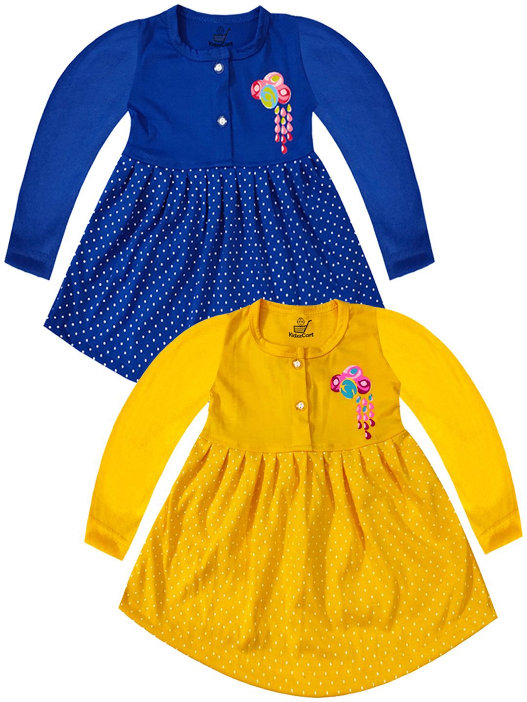 

KidzzCart Floral Print Fit & Flare Dress, Multi