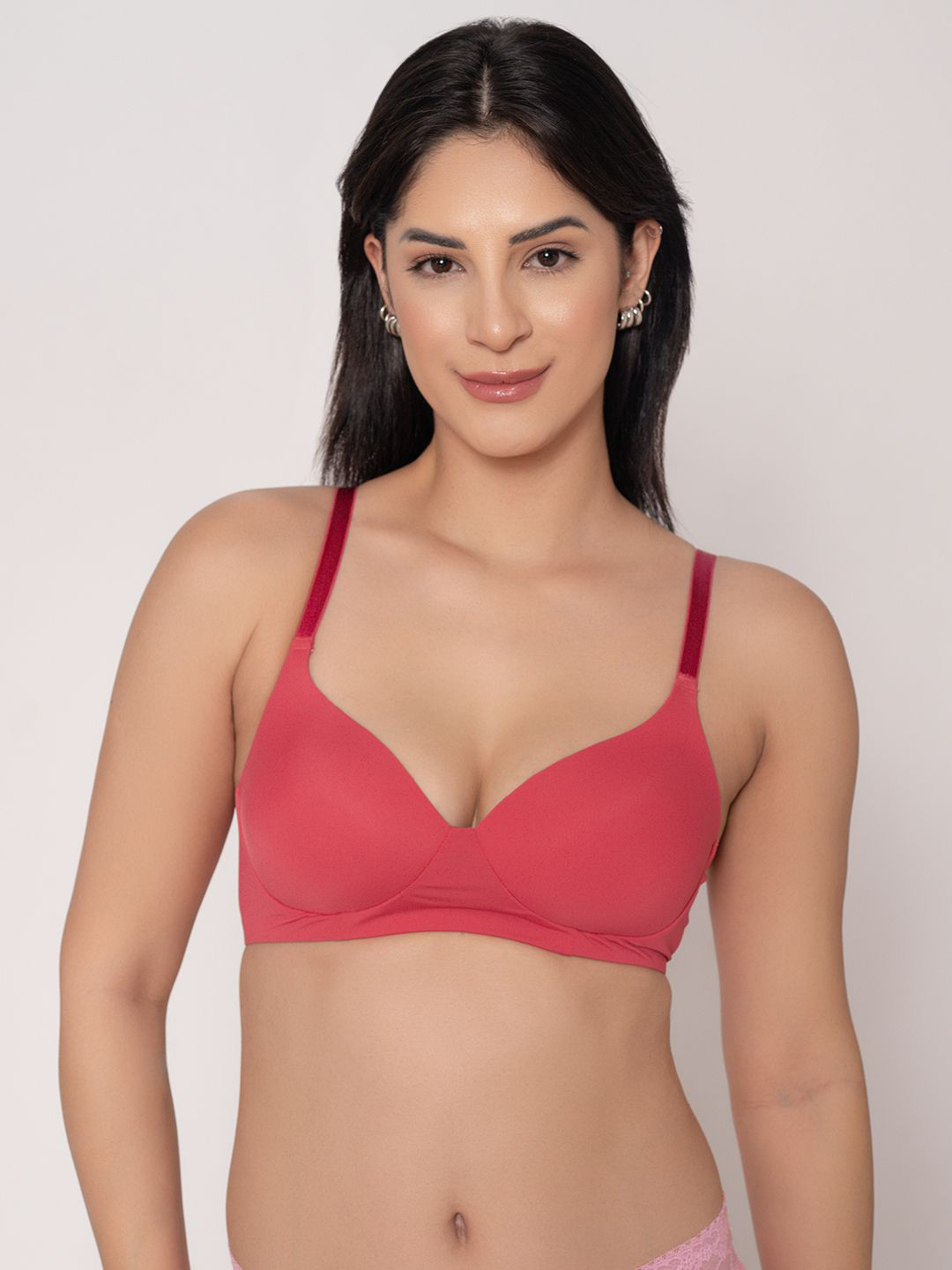 

Chelvet Full Coverage Lightly Padded Underwired Everyday Bra, Rose