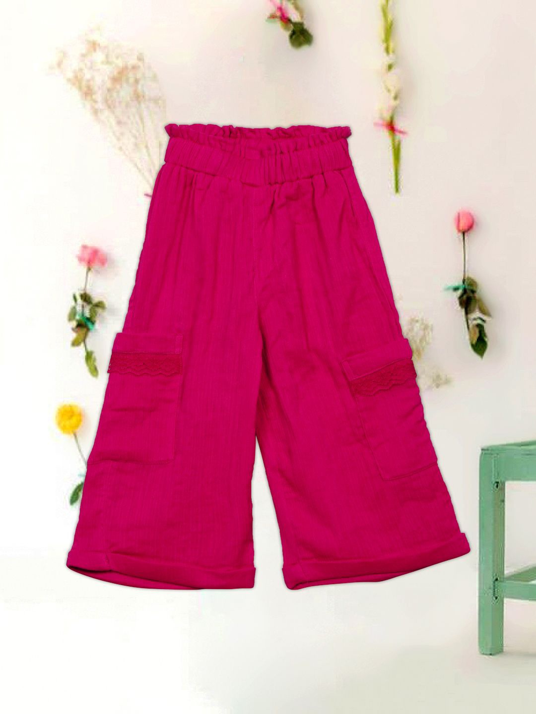 

SAKA DESIGNS Girls Palazzos, Pink