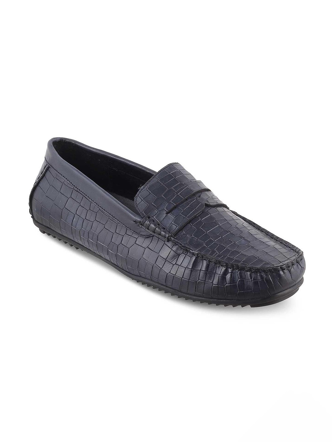 

Tresmode The Avyo Blue Men's Leather Loafers