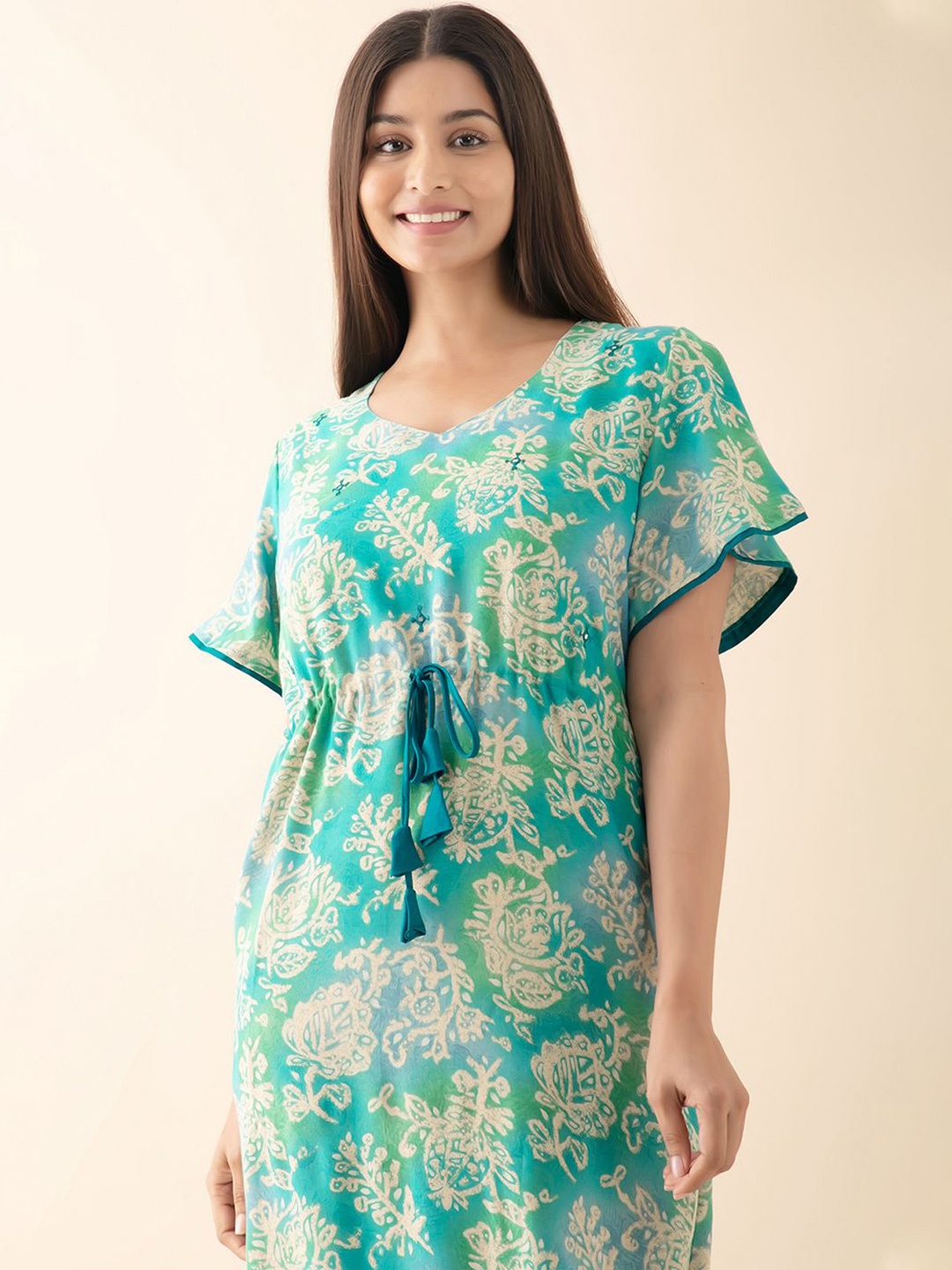 

Maybell Printed Maxi Nightdress, Green