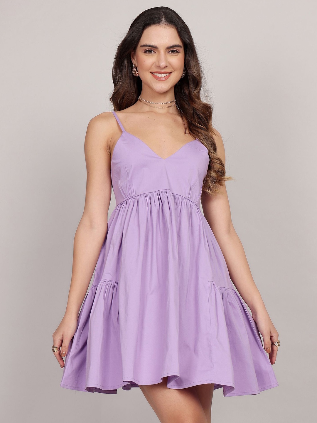 

HAUTEQUE Fit & Flare Dress, Lavender