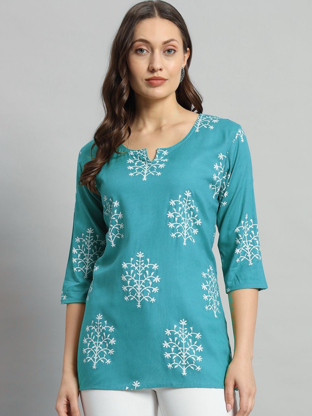 

Mialo fashion Floral Printed Kurti, Blue