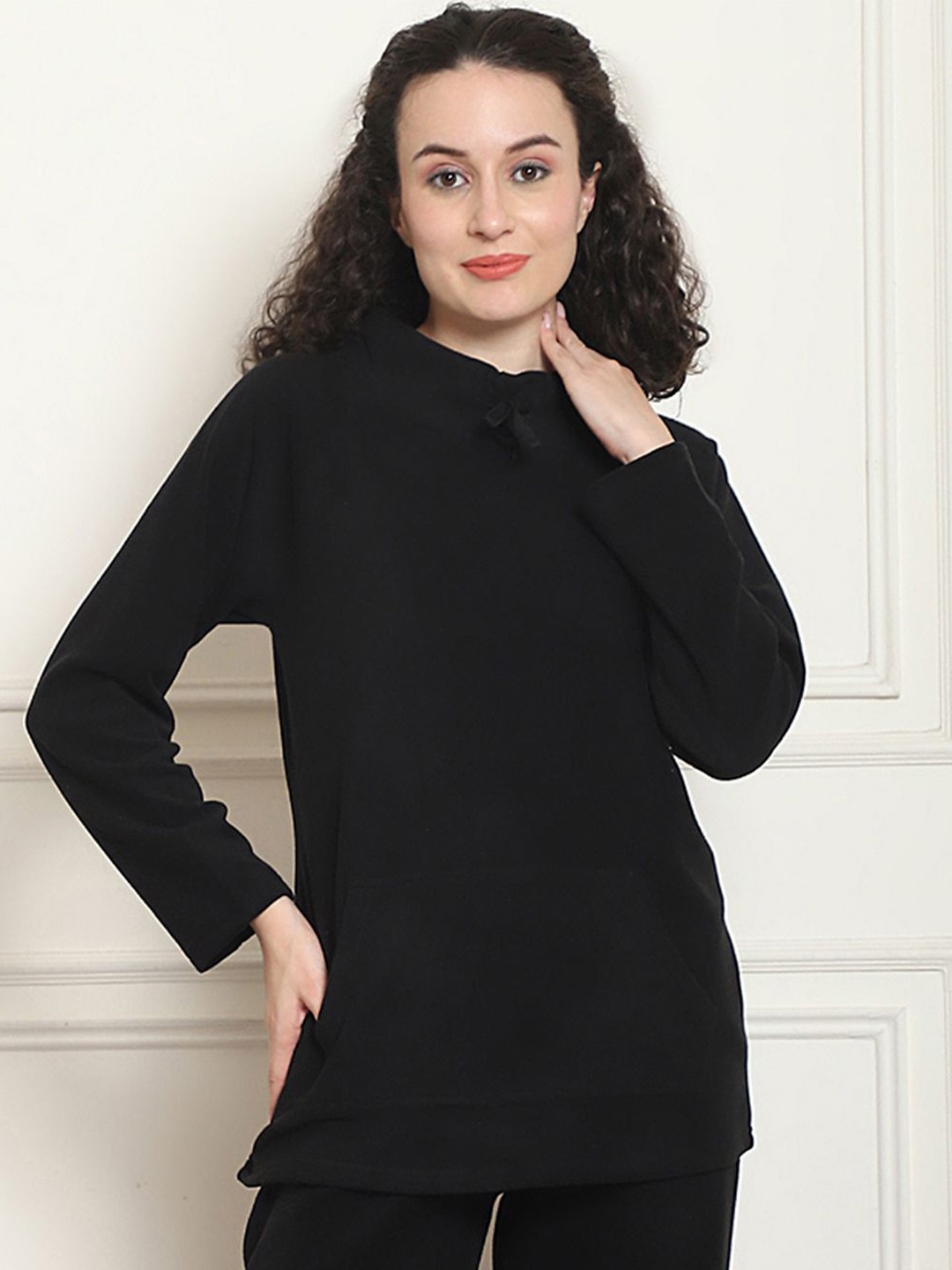 

Kanvin Women Pullover Sweatshirt, Black