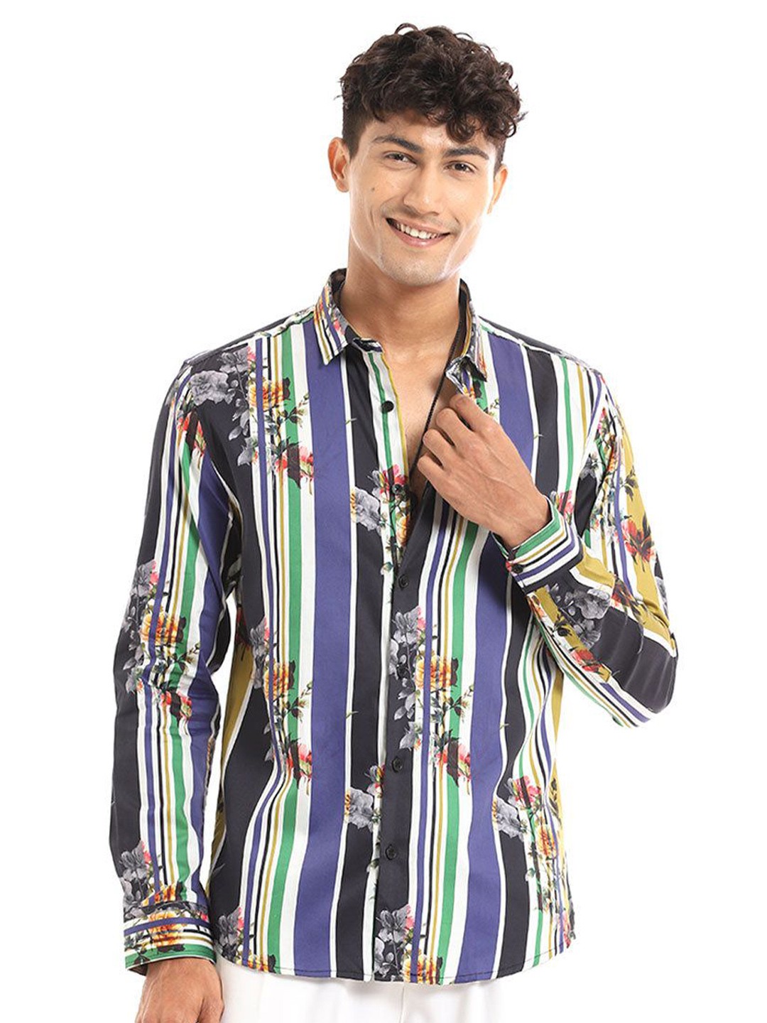 

Banana Club Men Relaxed Slim Fit Opaque Striped Casual Shirt, Multi