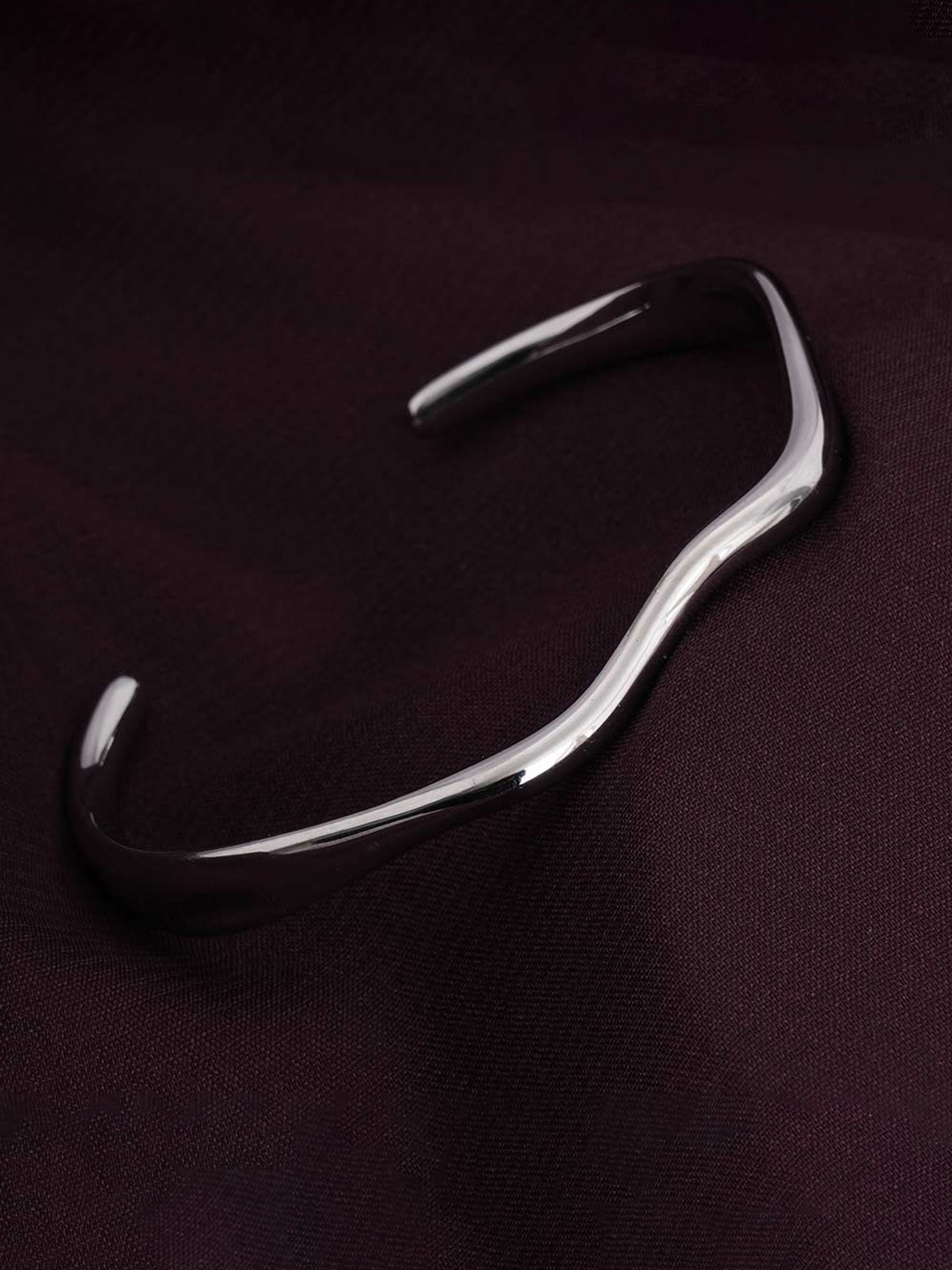 

PALMONAS Women Classic Silver-Plated Waterproof & Anti-Tarnish Cuff Bracelet