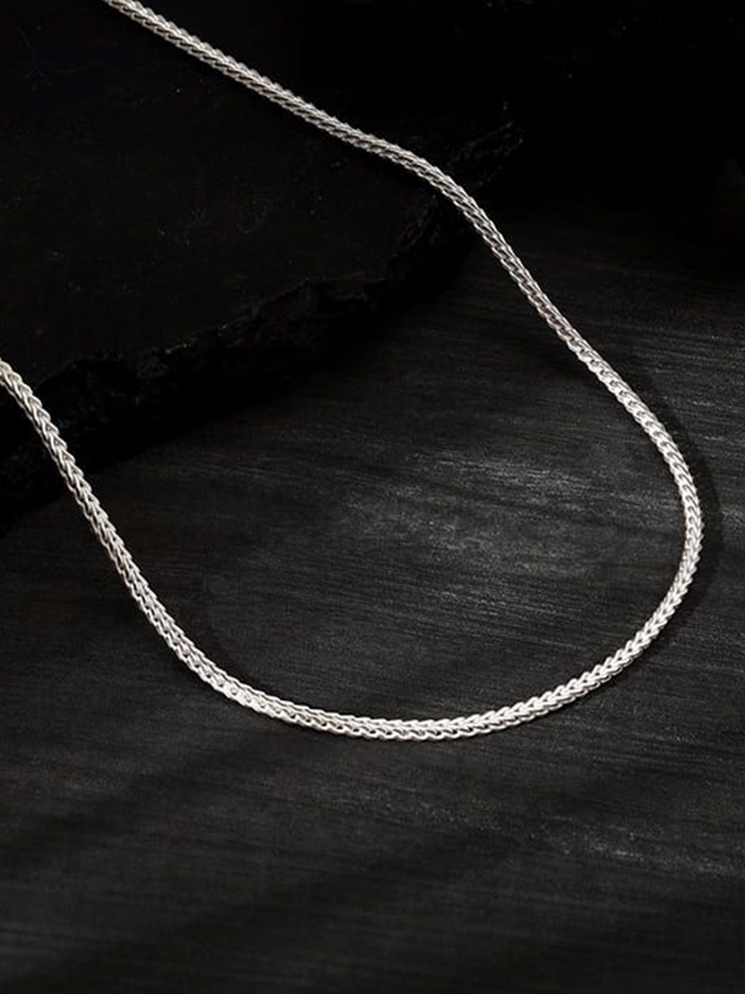 

GIVA Men 925 Silver Link Aura Rhodium-Plated Chain