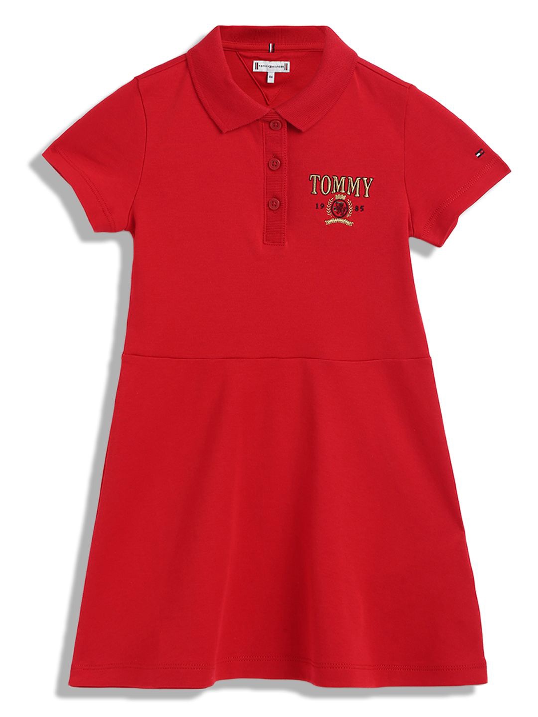 

Tommy Hilfiger Embroidered A-Line Dress, Red