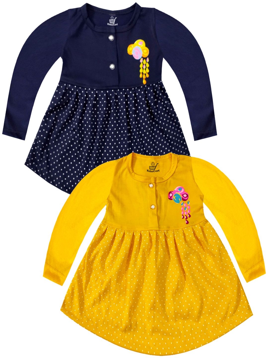 

KidzzCart Floral Print Fit & Flare Dress, Multi