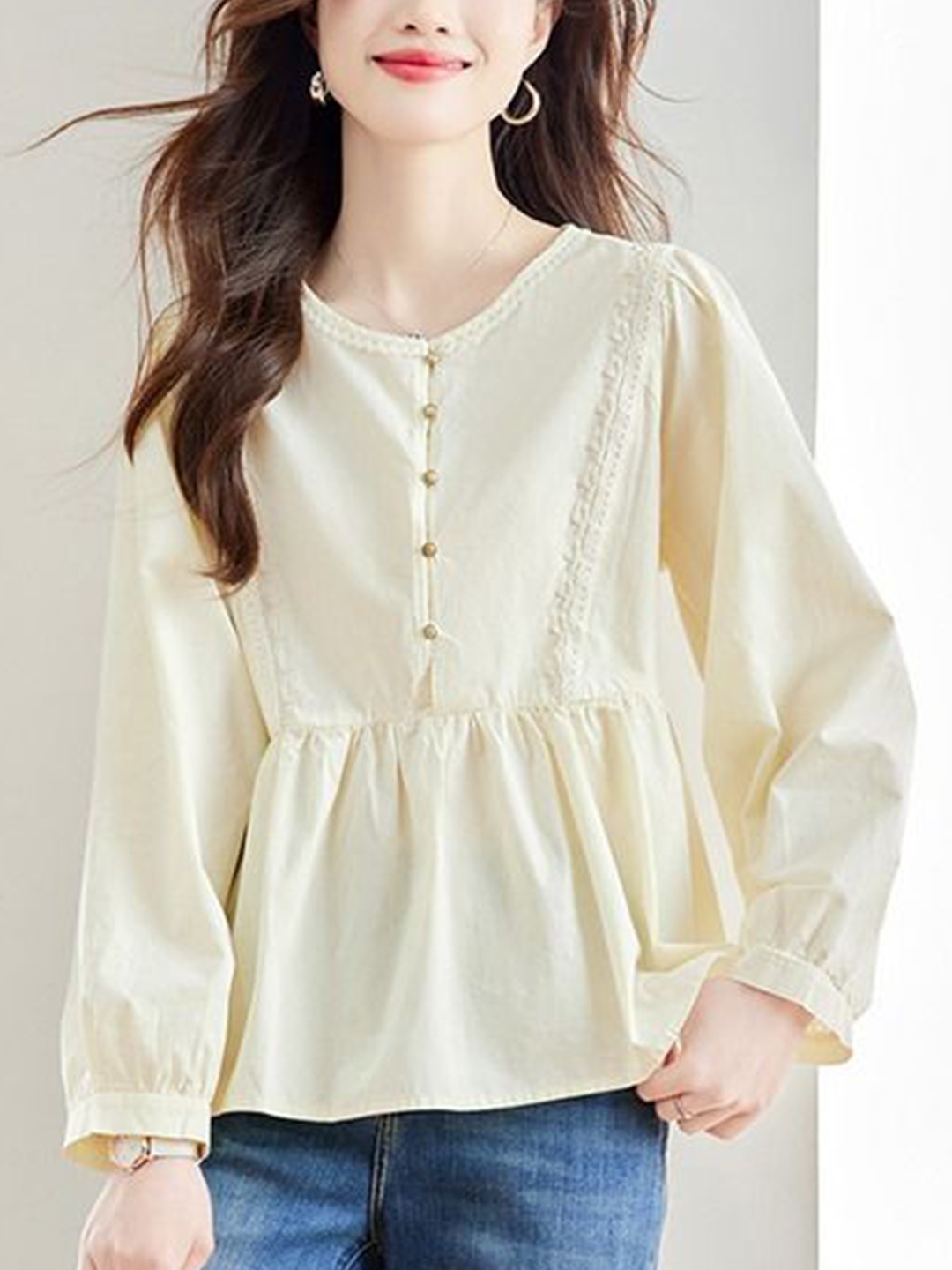 

StyleCast Women Cotton Shirt Style Top, White