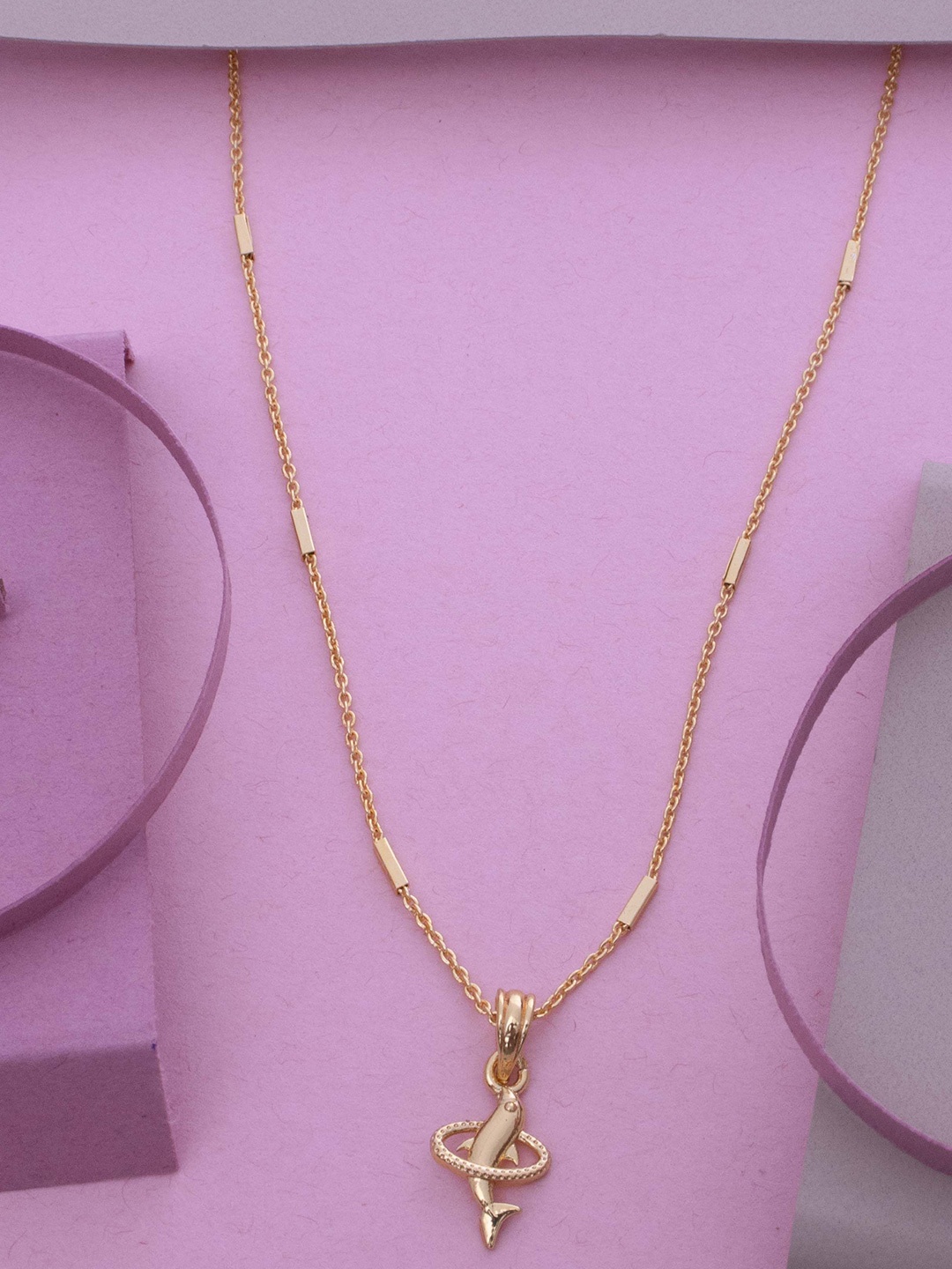 

Ramdev Art Fashion Jwellery Gold-Plated Pendant With Chain