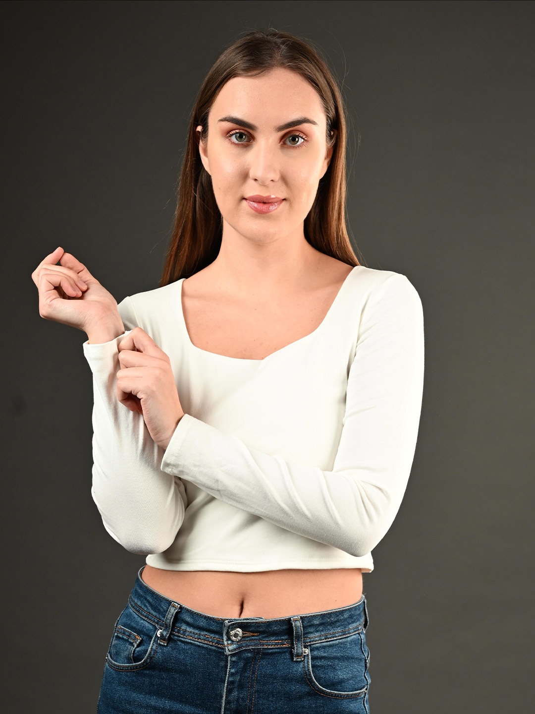 

StyleCast Crop Top, White