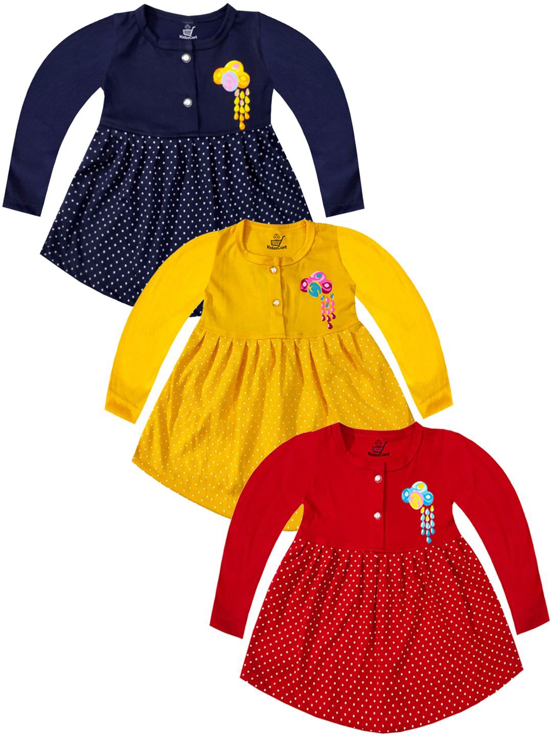 

KidzzCart Floral Print Fit & Flare Dress, Multi