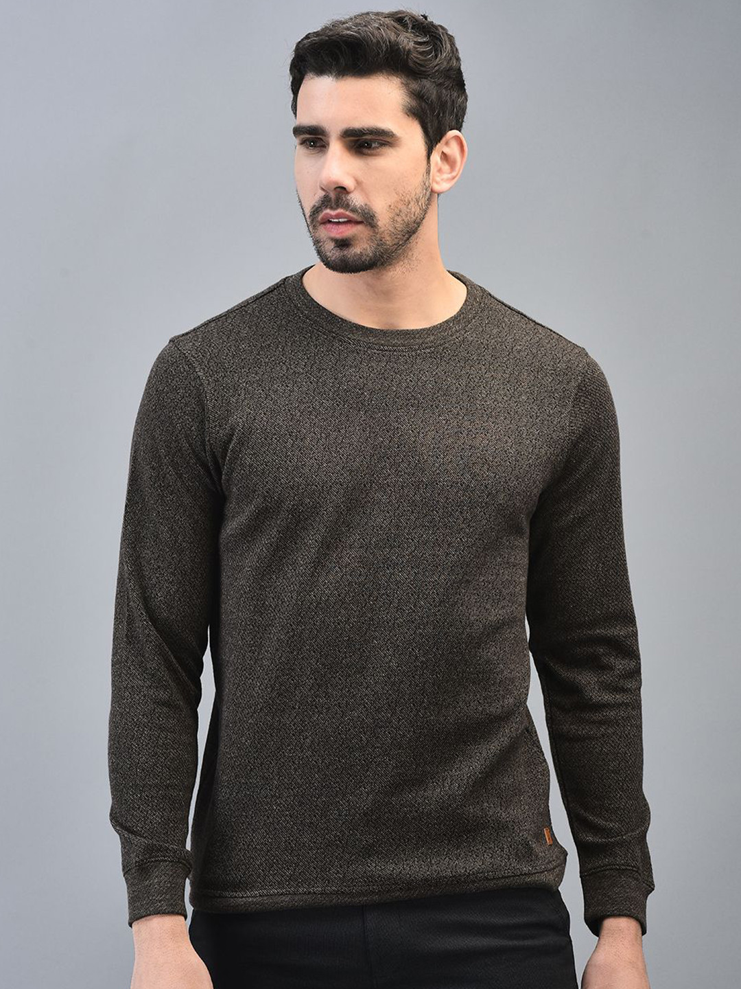 

CANOE Men Cotton Pullover Sweatshirt, Brown