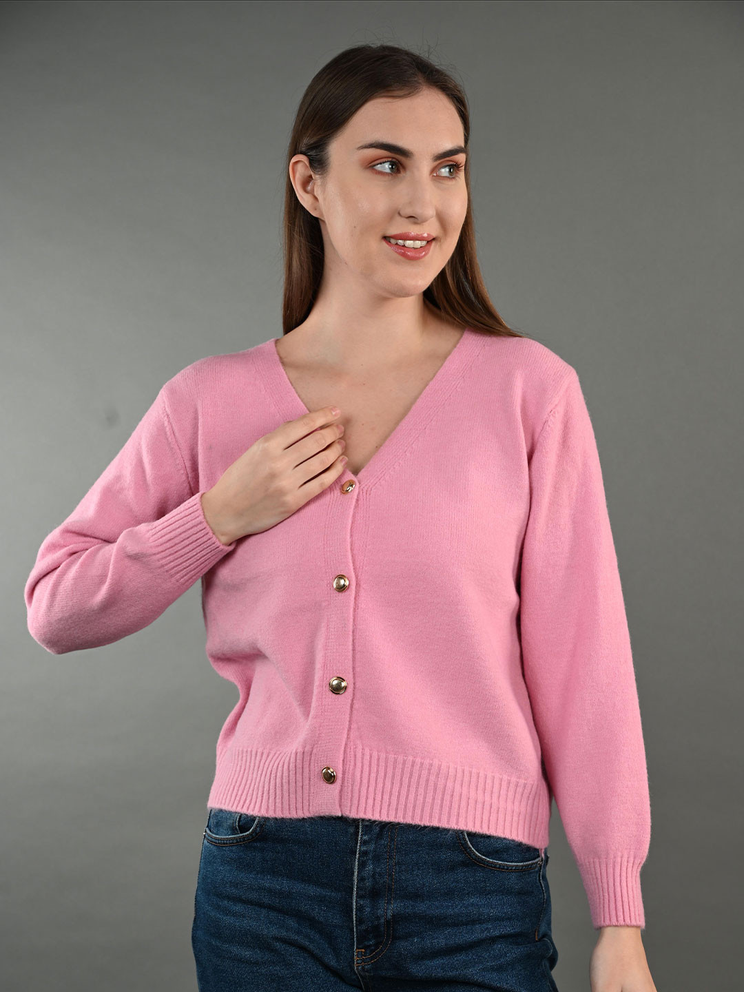 

StyleCast Women Acrylic Cardigan, Pink