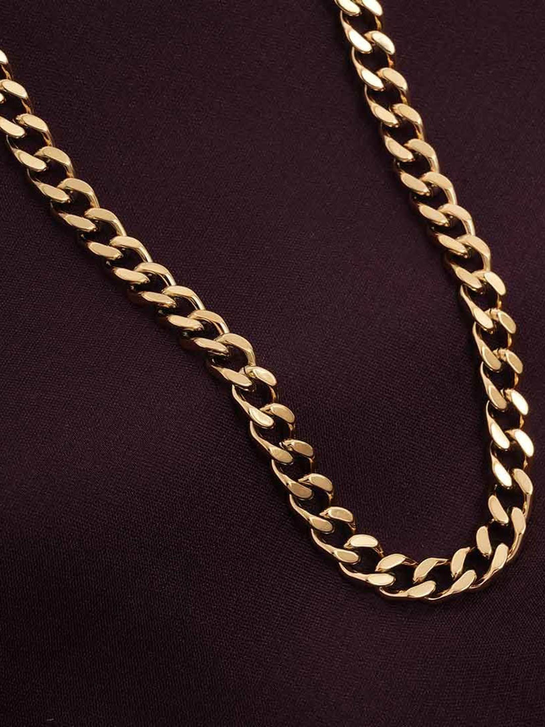

PALMONAS Stainless Steel Gold-Plated Chain For Womens Waterproof & Anti-Tarnish