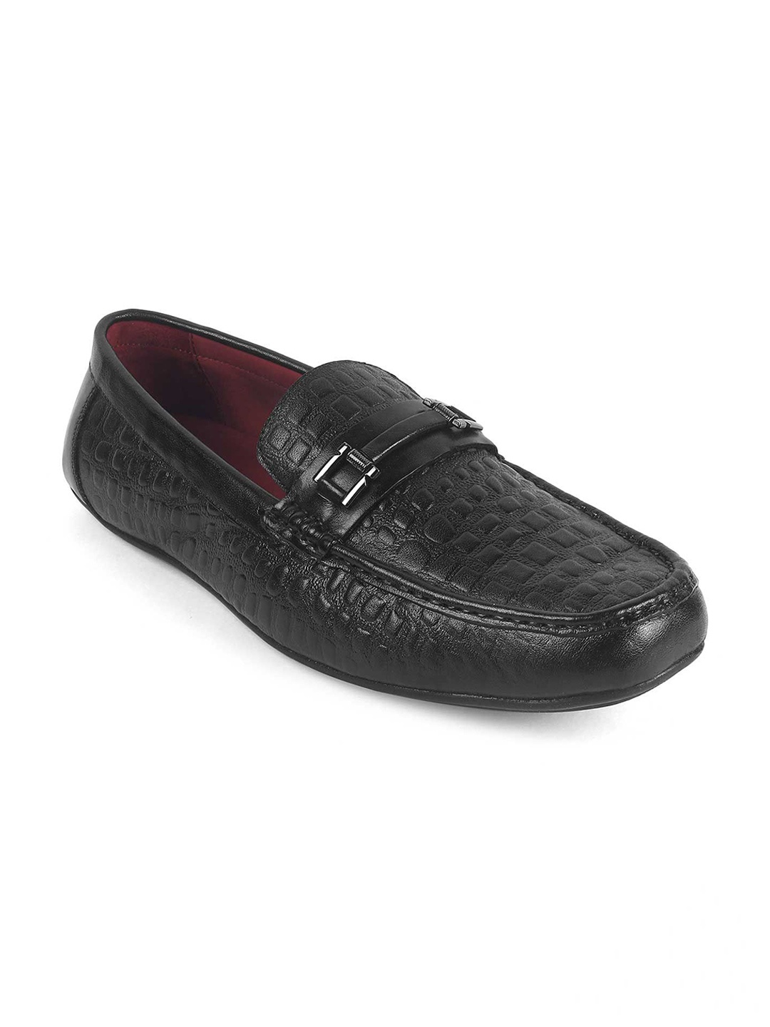 

Tresmode Camil Black Men's Leather Driving Loafers