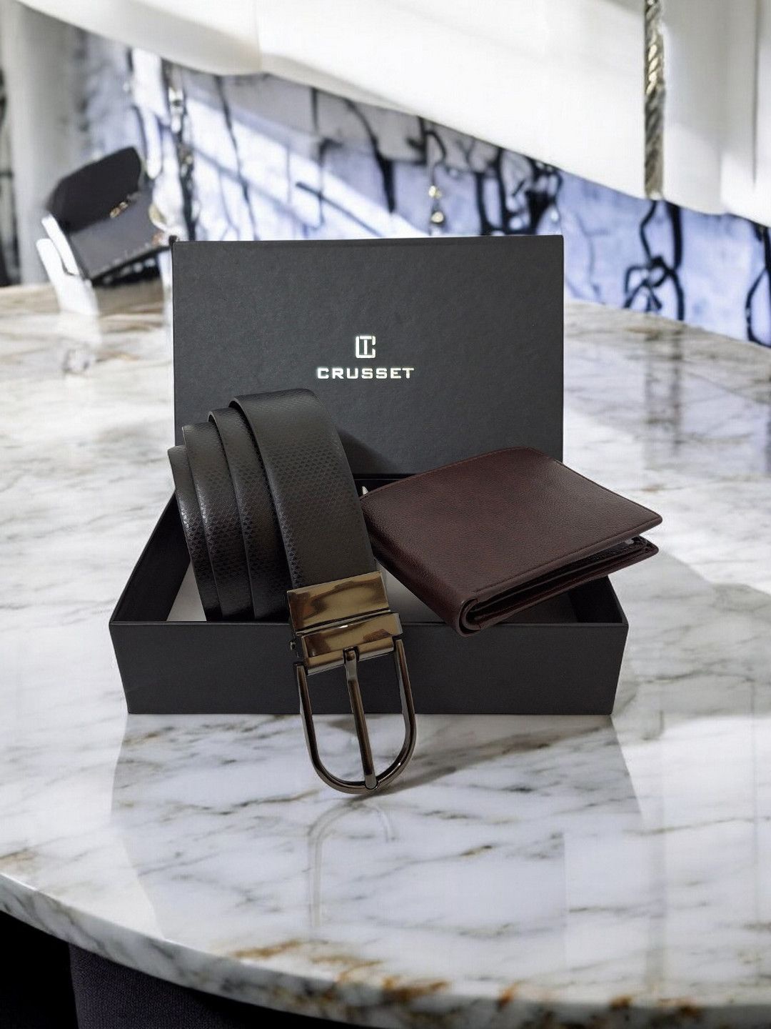 

CRUSSET Men Accessory Gift Set, Black