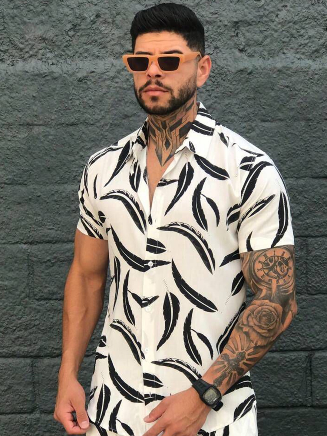 

MARMIC FAB Men Comfort Printed Casual Shirt, White