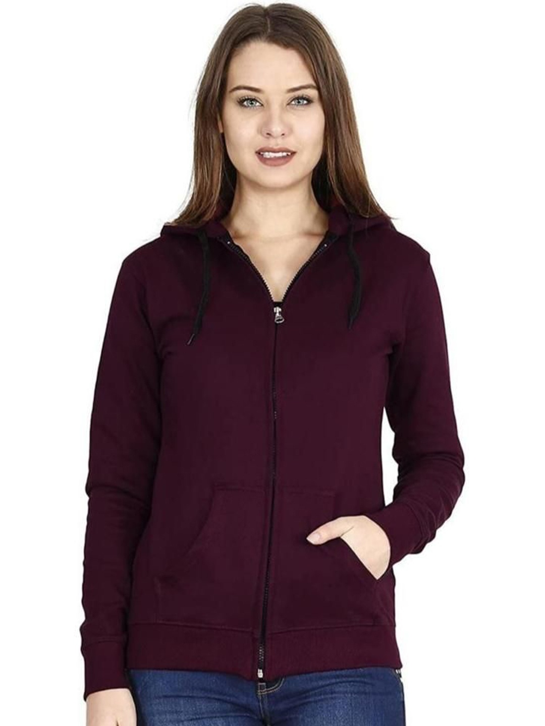 

SHAHVEER CREATION Women Hooded Sweatshirt, Violet