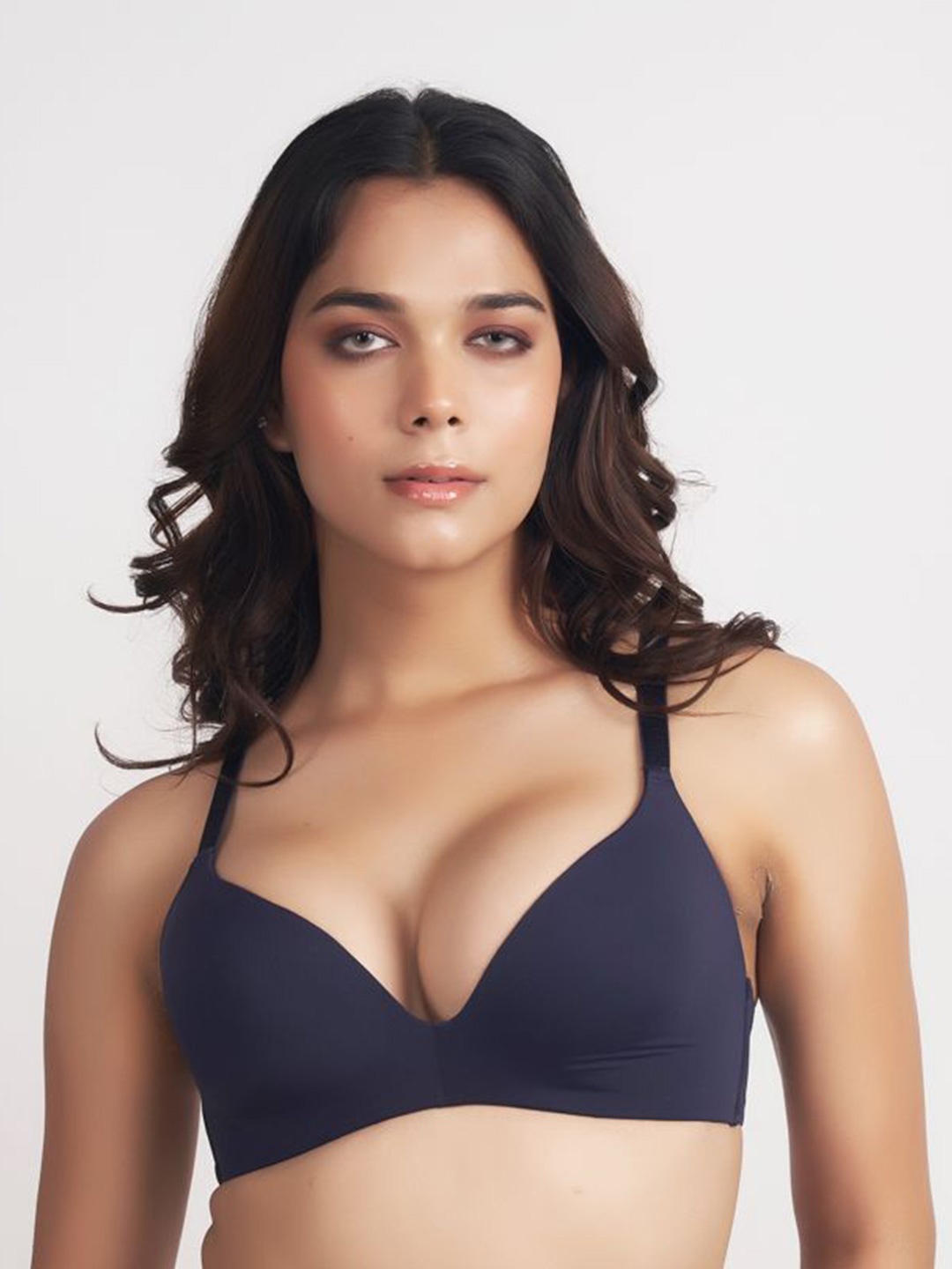 

Chelvet Bra Medium Coverage Lightly Padded, Navy blue