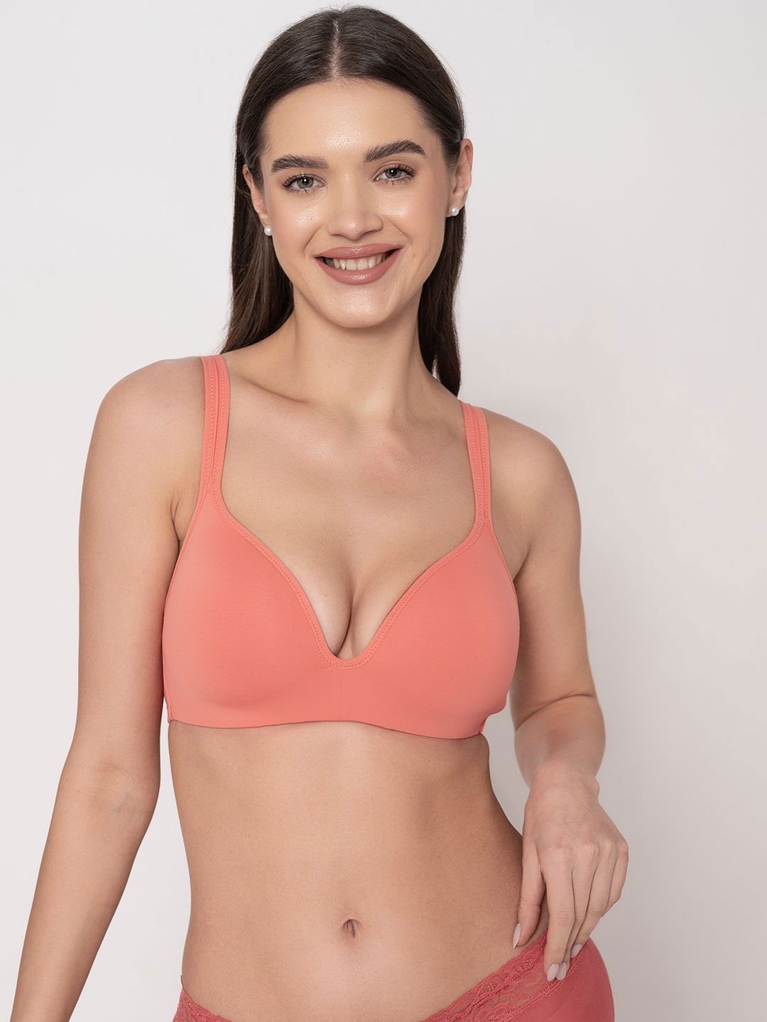 

Chelvet Medium Coverage Lightly Padded Everyday Bra, Orange