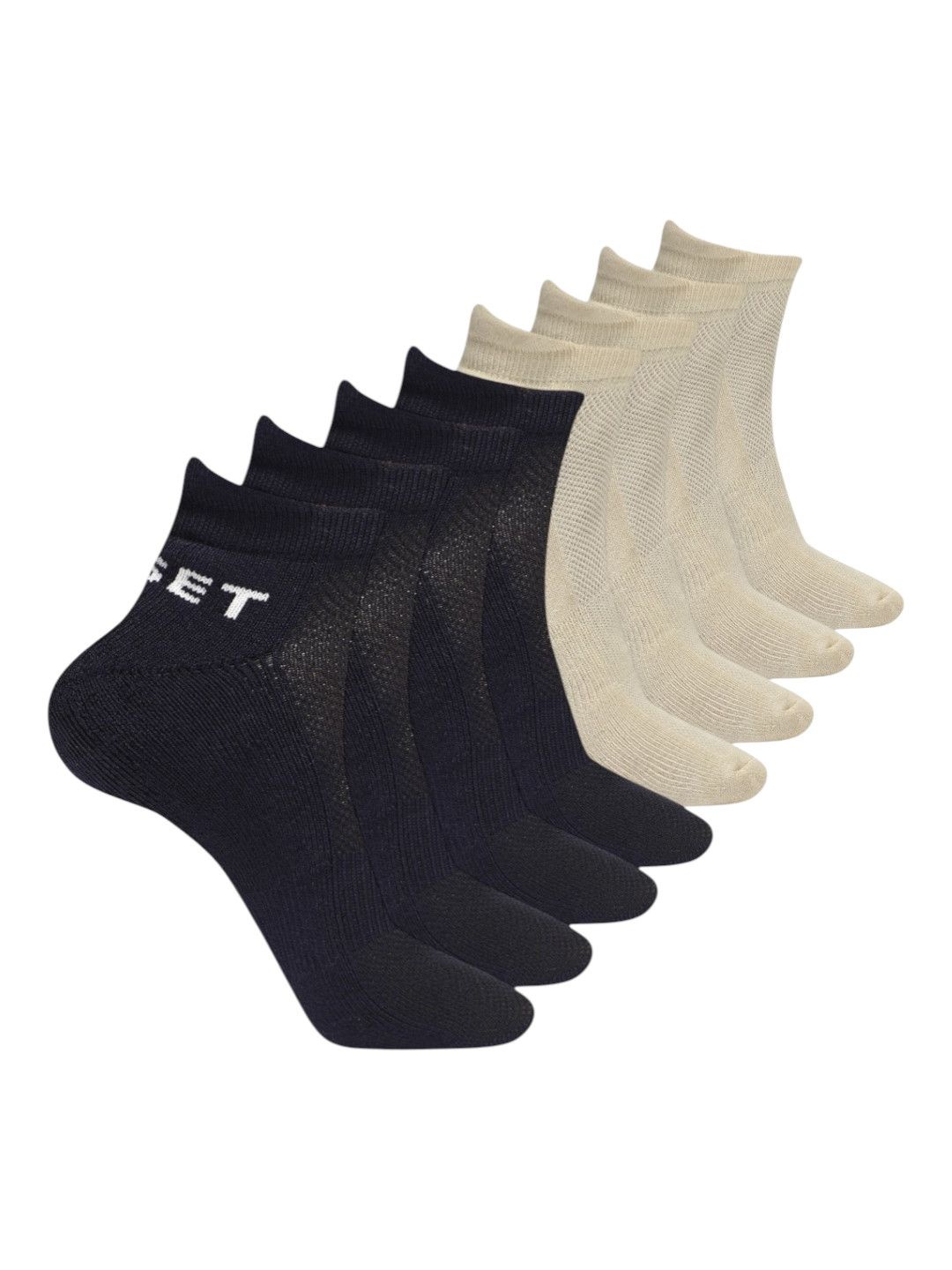 

CRUSSET Men Pack of 8 Bamboo Super Soft & Odour Free Breathable Ankle Length Socks, Black