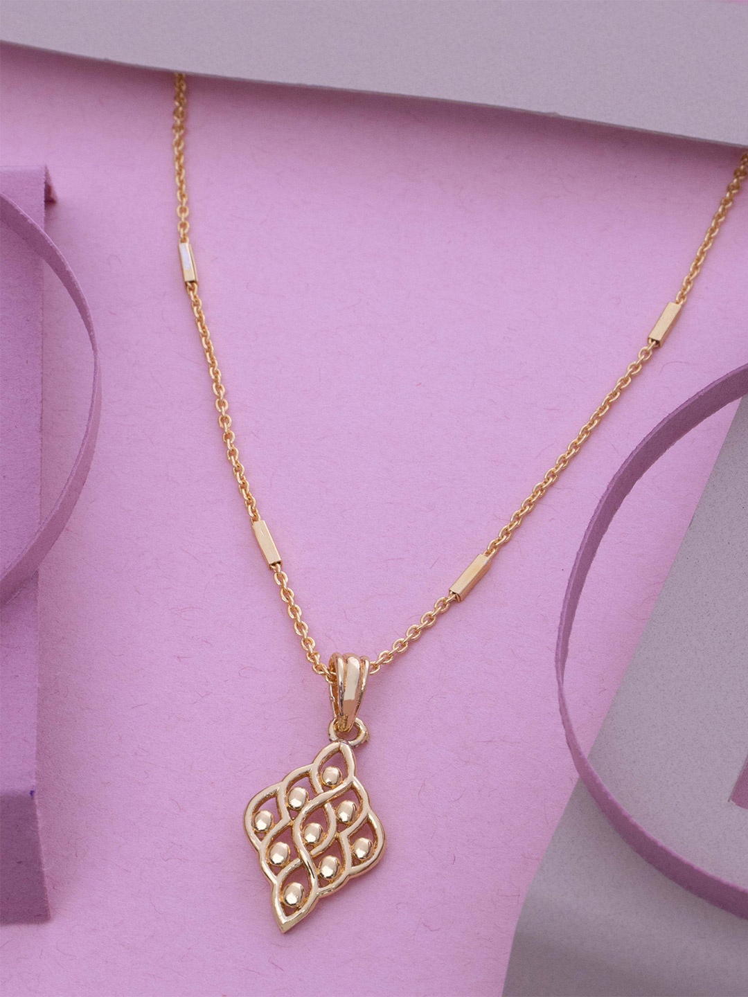 

Ramdev Art Fashion Jwellery Gold-Plated Pendant With Chain