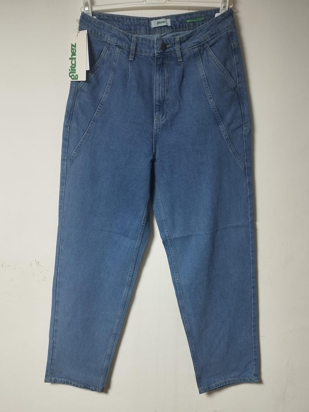 

glitchez Men Urban Edge Loose Fit Pleated Jeans, Blue