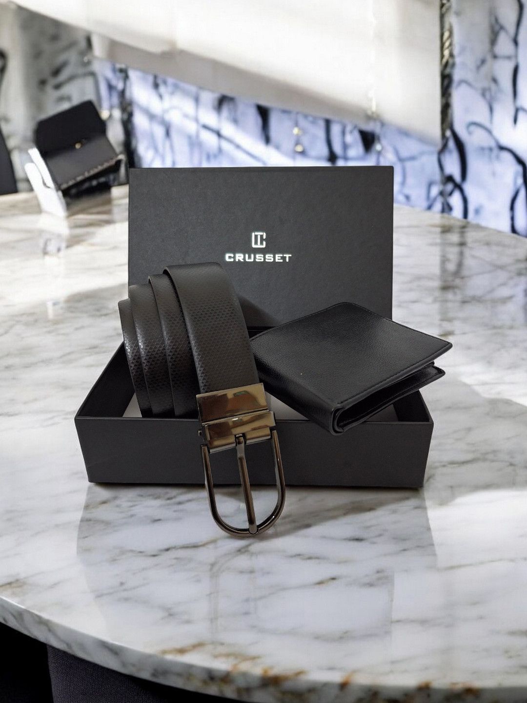 

CRUSSET Men Accessory Gift Set, Black