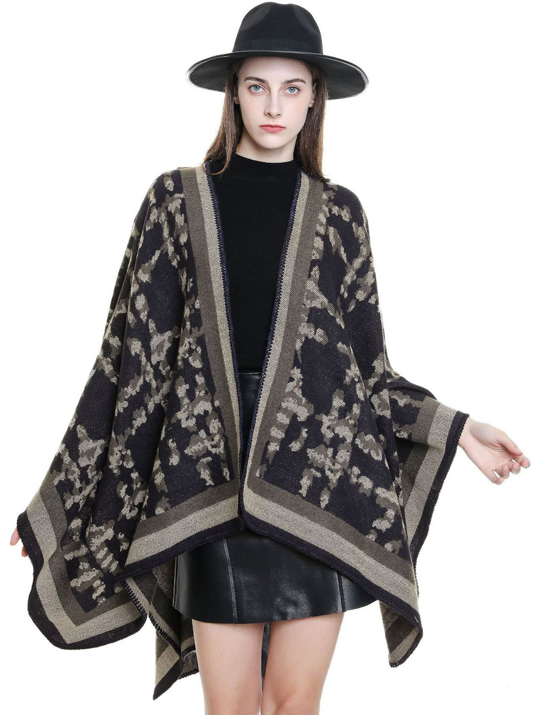 

LULU & SKY Women Longline Shrug, Black