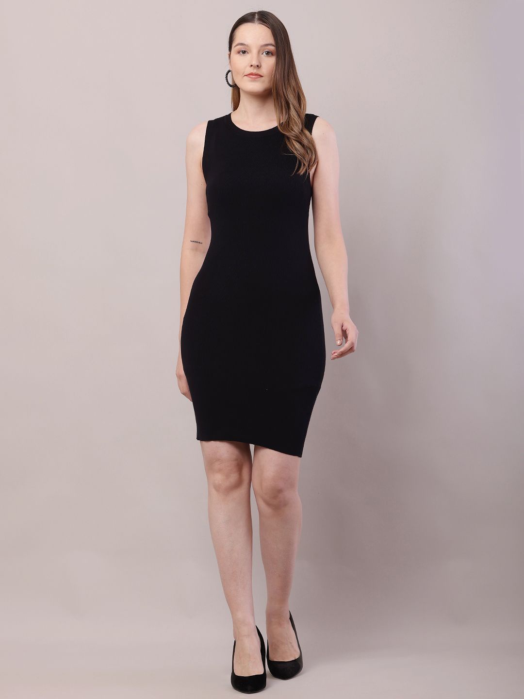 

NoBarr Sleeveless Bodycon Dress, Black