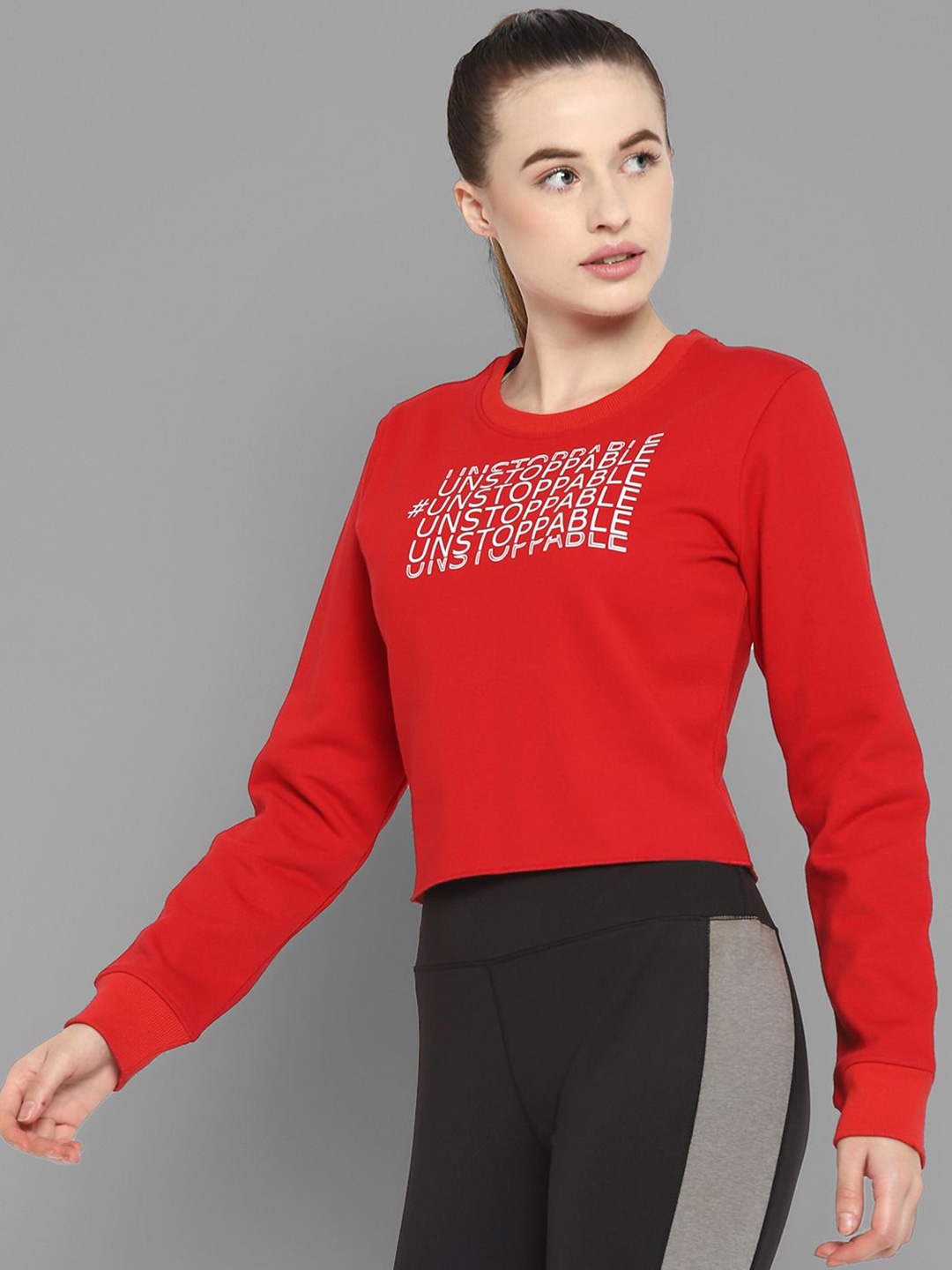 

HRX by Hrithik Roshan Women Printed Sweatshirt, Red