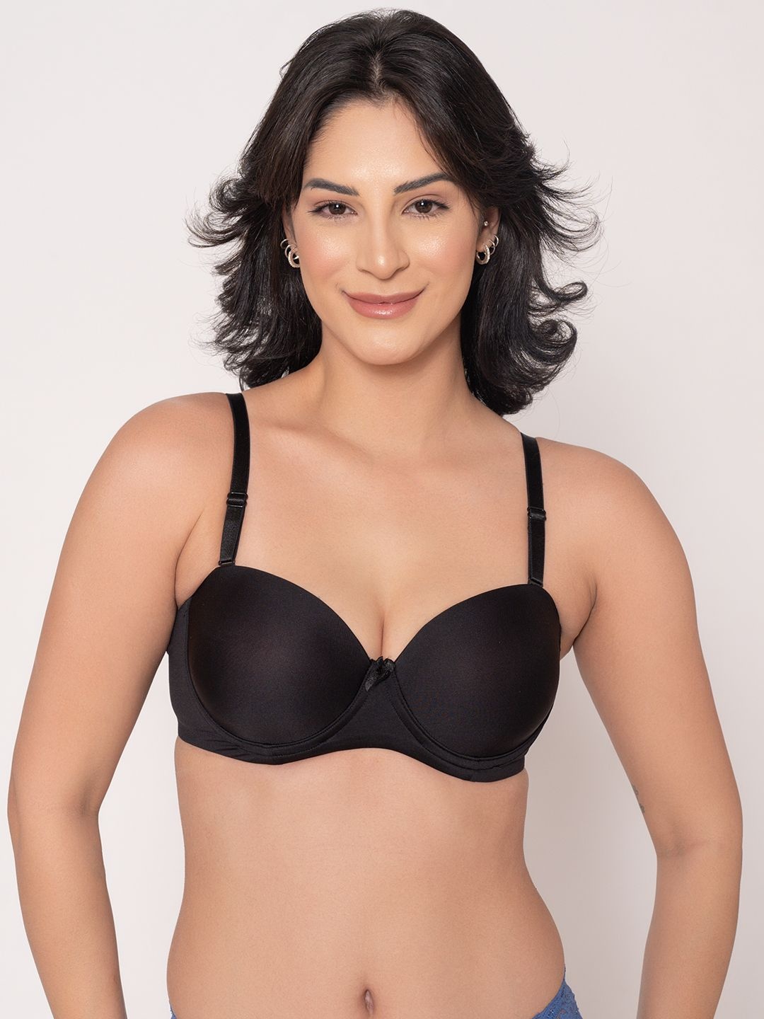 

Chelvet Full Coverage Underwired Lightly Padded Underwired Everyday Bra, Black