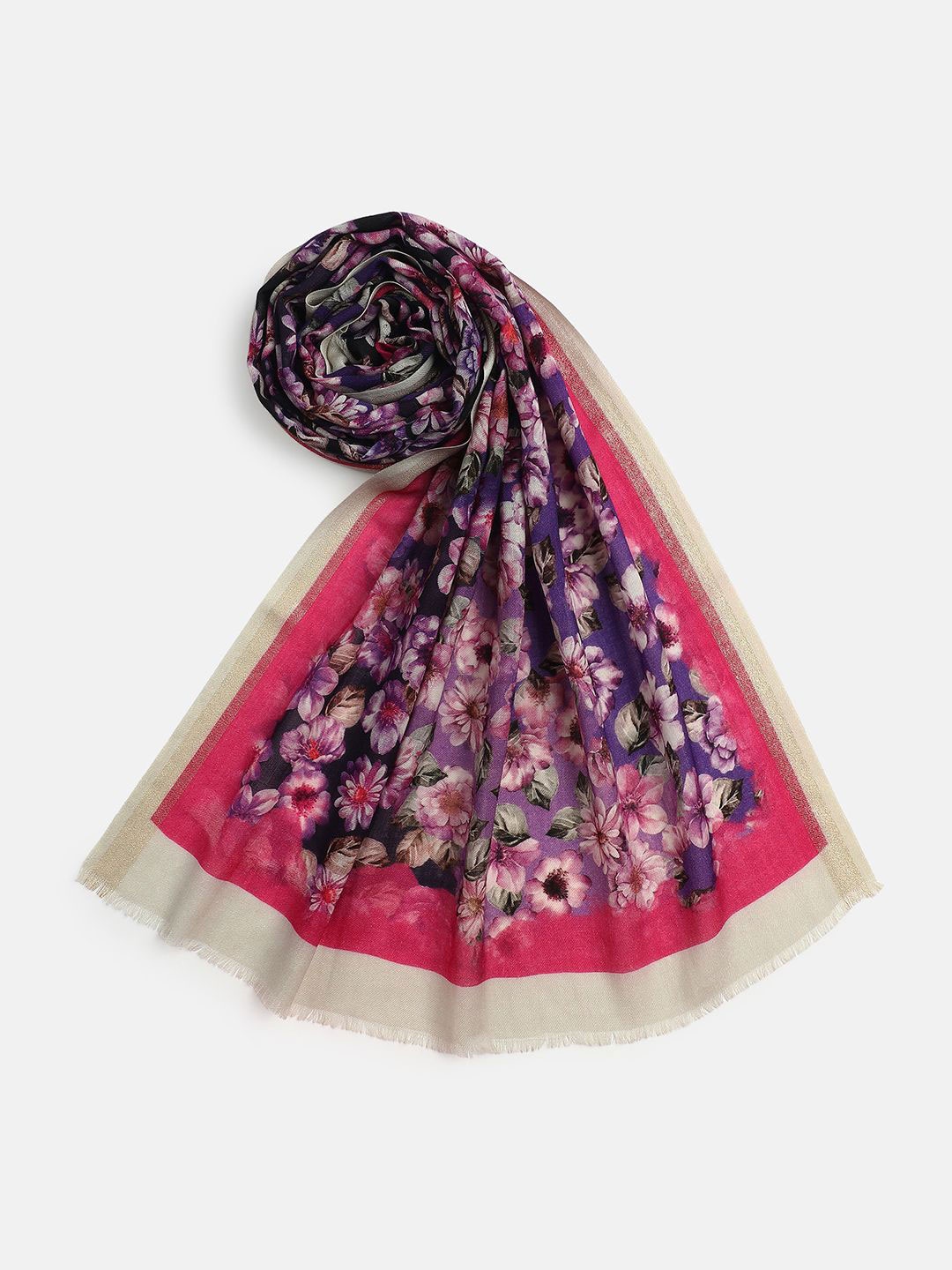 

SHINGORA Women Printed Stole, Purple