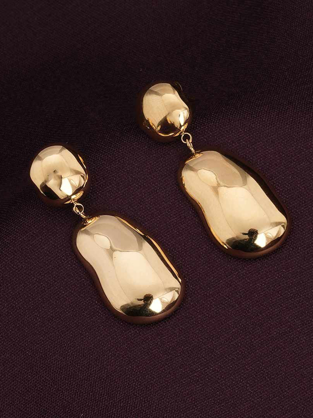 

PALMONAS Gold-Plated Statement Waterproof & Anti-Tarnish Geometric Drop Earrings