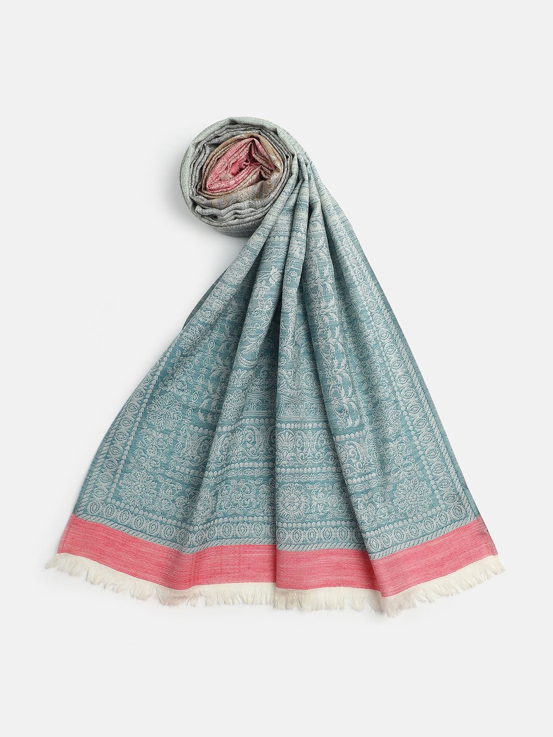 

SHINGORA Women Woven Design Stole, Blue