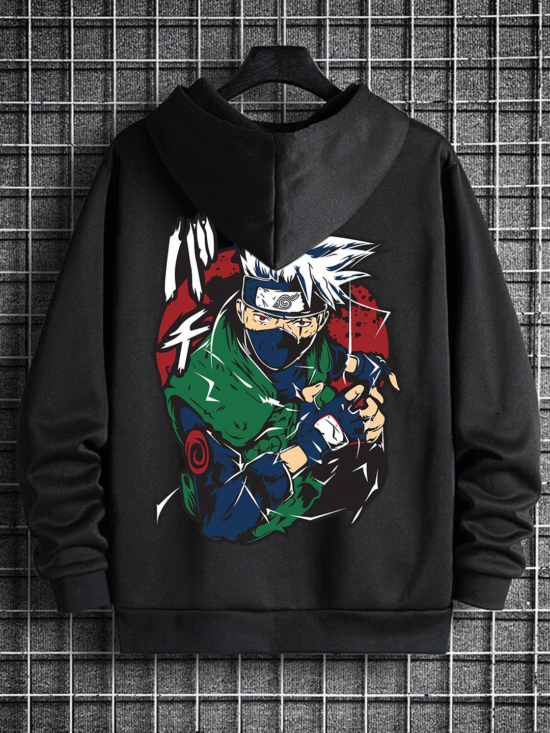 

zentik Men Printed Hooded Sweatshirt, Black