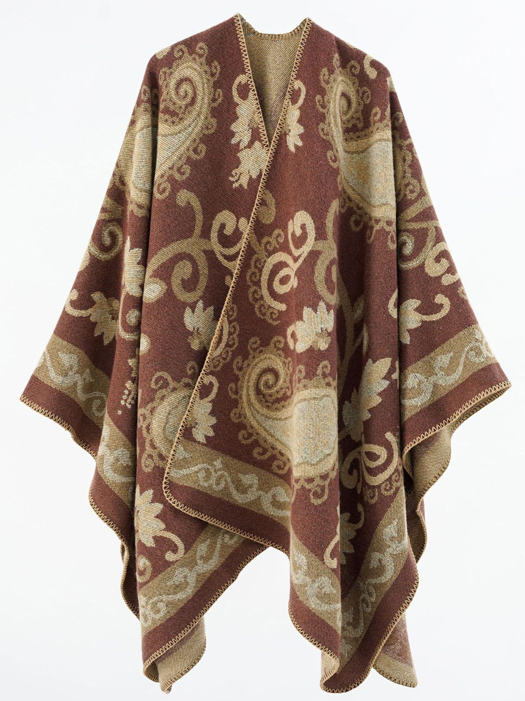 

LULU & SKY Women Printed Shrug, Brown