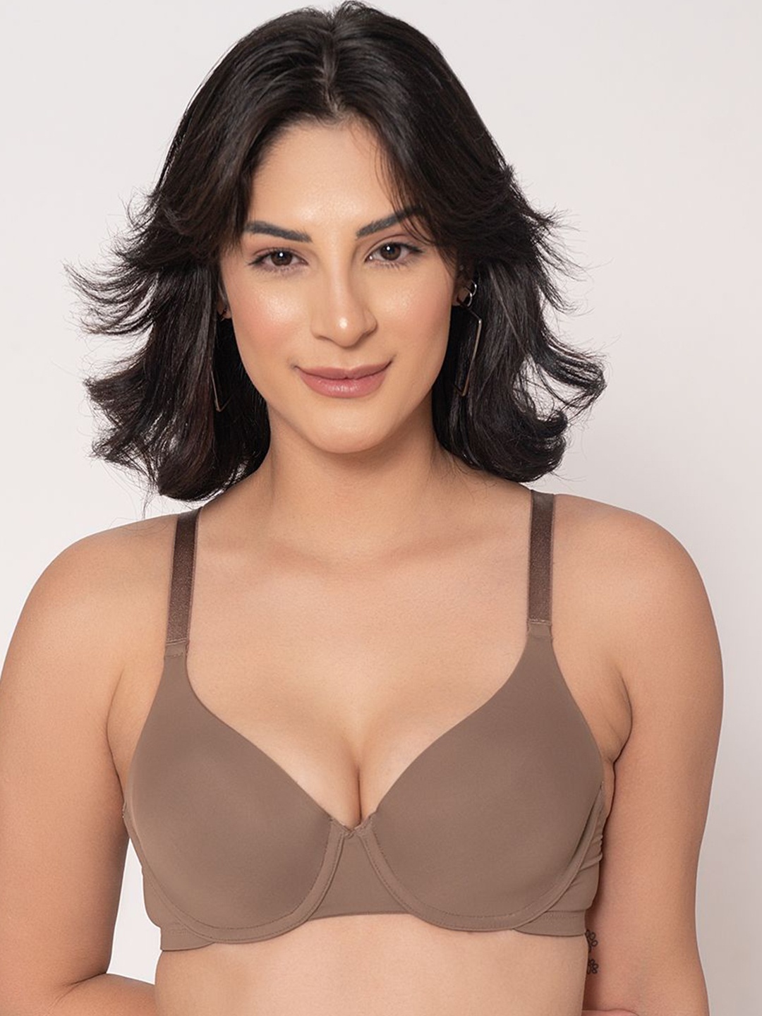 

Chelvet Bra Full Coverage Underwired Lightly Padded, Brown