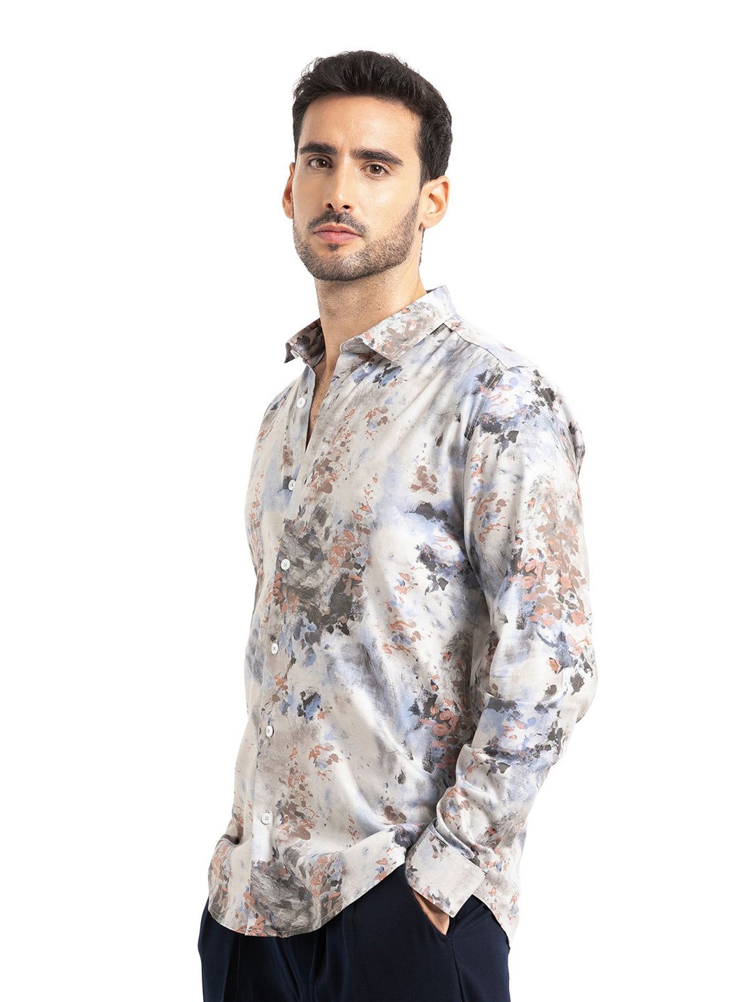 

Banana Club Men Relaxed Slim Fit Floral Opaque Printed Casual Shirt, Blue
