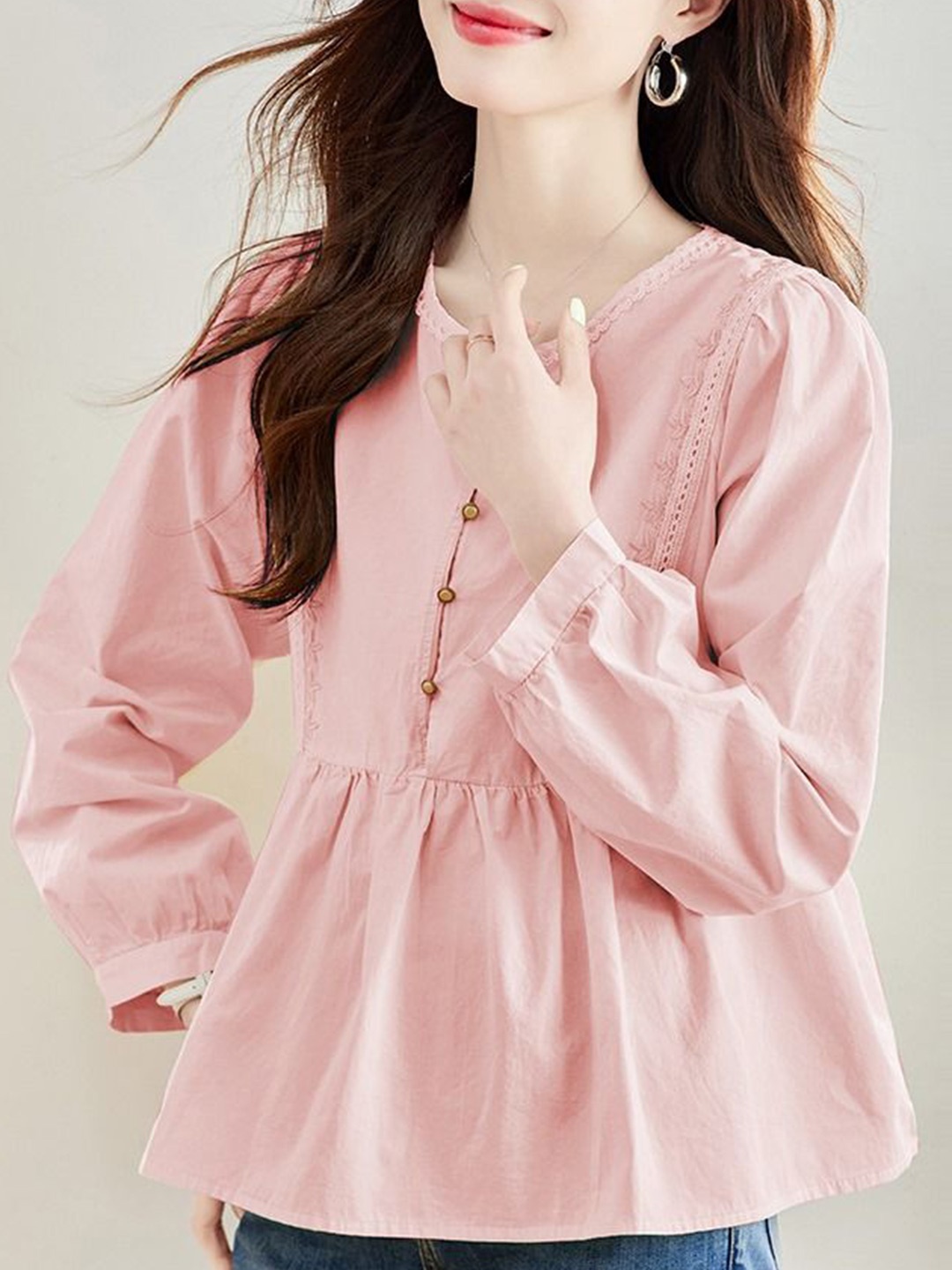 

StyleCast Women Cotton Shirt Style Top, Pink