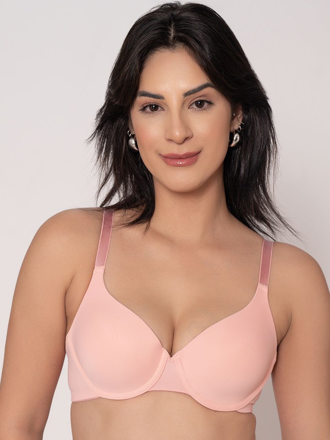 

Chelvet Full Coverage Underwired Lightly Padded Bra, Peach