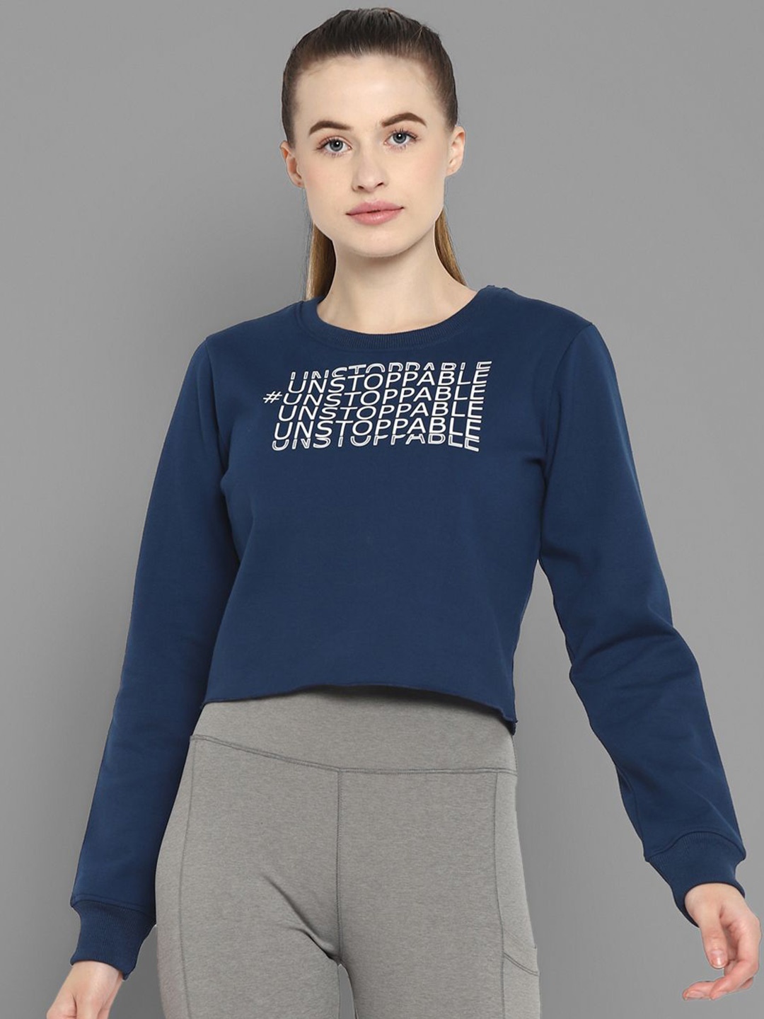 

HRX by Hrithik Roshan Women Printed Sweatshirt, Blue