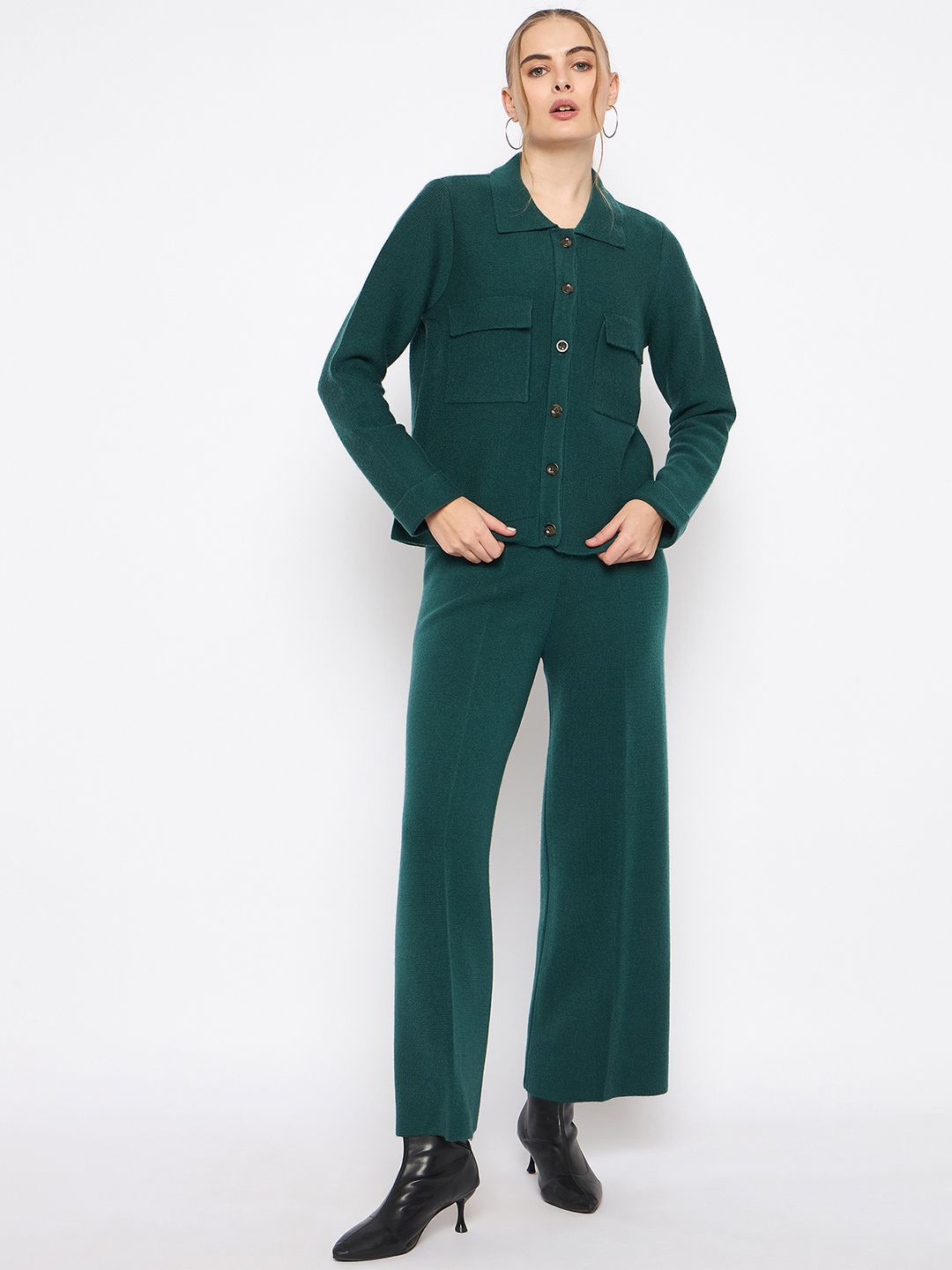 

Madame Long Sleeves Shirt And Trousers, Green