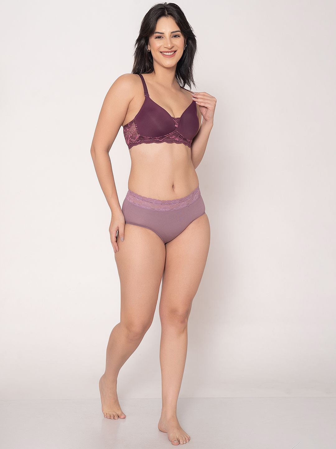 

Chelvet Bra Full Coverage Lightly Padded, Burgundy
