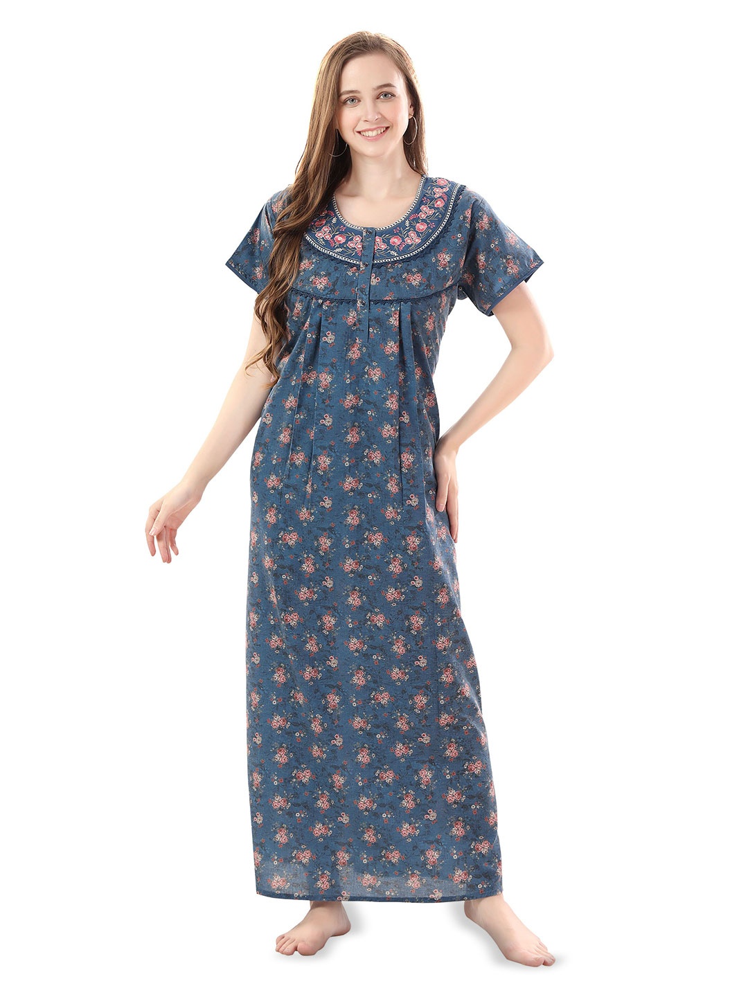 

Soulemo Printed Maxi Nightdress, Blue